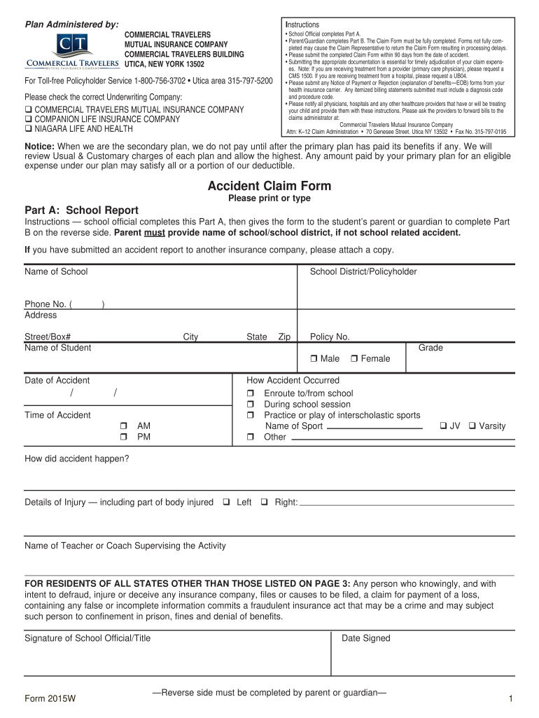 Commercial Travelers Mutual Insurance Company  Form