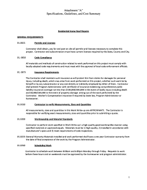 PROJECT DESCRIPTION and PRELIMINARY SCOPE of WORK  Form