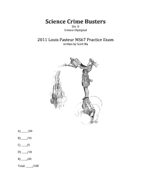 Crime Busters Science Olympiad Practice Test  Form