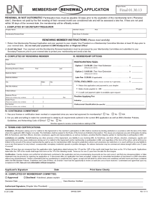 MEMBERSHIP RENEWAL APPLICATION Final 0130 BNI  Form