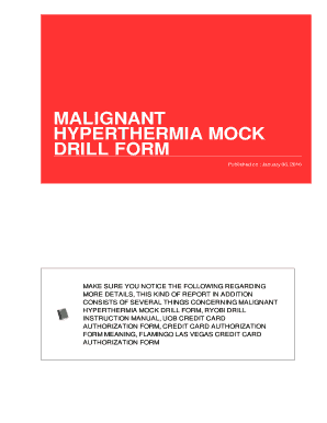 Malignant Hyperthermia Drill Form
