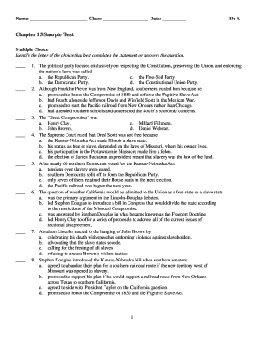 Multiple Choice Test Template PDF  Form