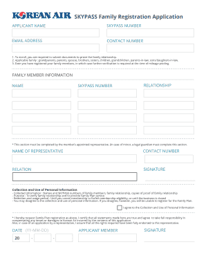 Skypass Registration  Form