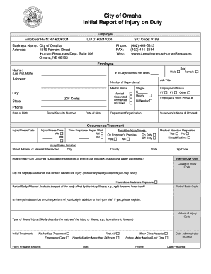 Injury on Duty Forms