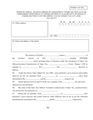 Vat 501  Form