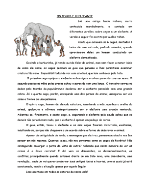 Os Cegos E O Elefante PDF  Form