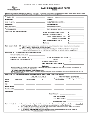 Cash Disbursement Form