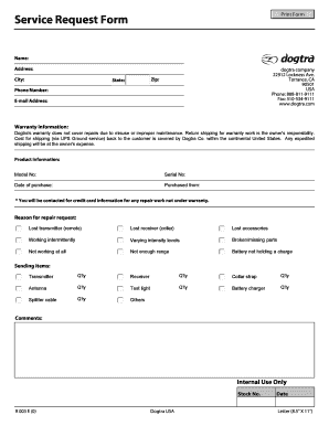 Service Request Form