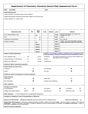 Chemical Risk Assessment PDF  Form