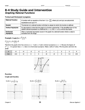 7 4 Study Guide and Intervention Graphing Rational Functions  Form
