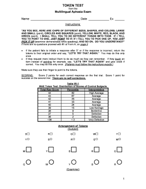 Multilingual Aphasia Exam Napnet  Form