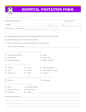  HOSPITAL VISITATION FORM Triumphchorg 2013-2024