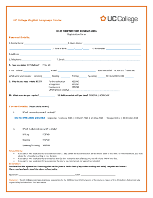 Language Experience  Form