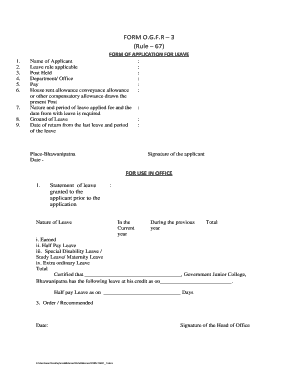 Ogfr Form 3