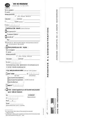 Procuration Cerfa  Form