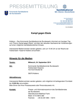 Koblenz Das Kommando Sanittsdienst Der Bundeswehr Informiert Am Heutigen Tag Sanitaetsdienst Bundeswehr