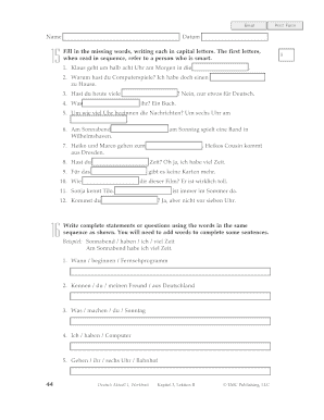 Deutsch Aktuell 1 Answer Key  Form