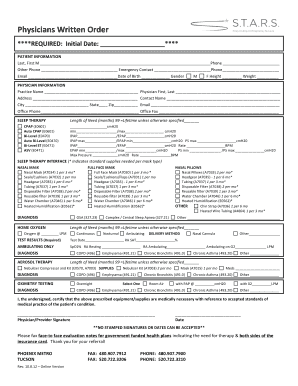 DME Order Form Home STARS