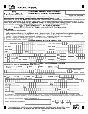 Doh Chrc Form 104