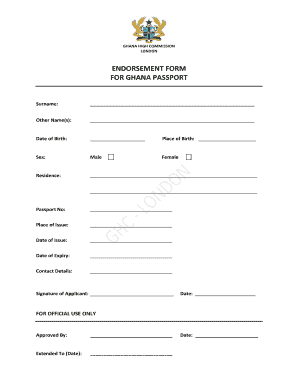 Protocol Endorsement Form