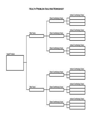 Health Problem Analysis Worksheet  Form