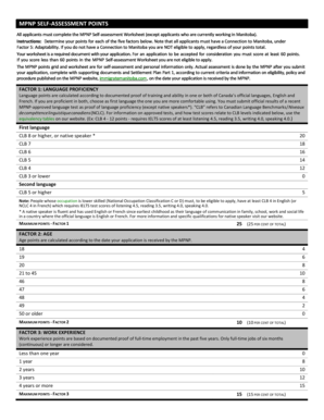 Mpnp Self Assessment Worksheet  Form
