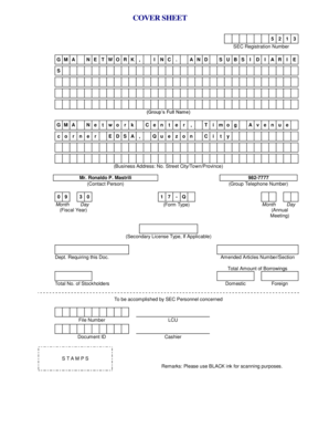 Sec Downloadable Forms Cover Sheet