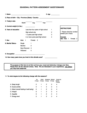 Questionnaire Survey  Form