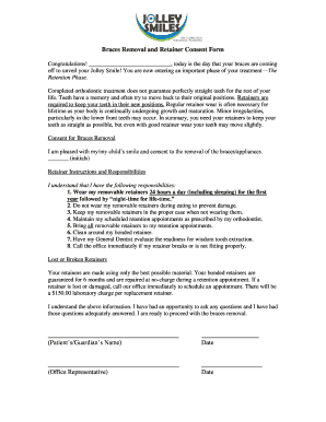 Orthodontic Debond Consent Form