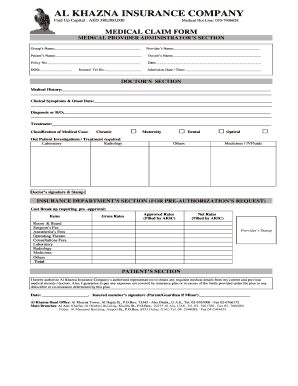 Al Khazna Reimbursement Form