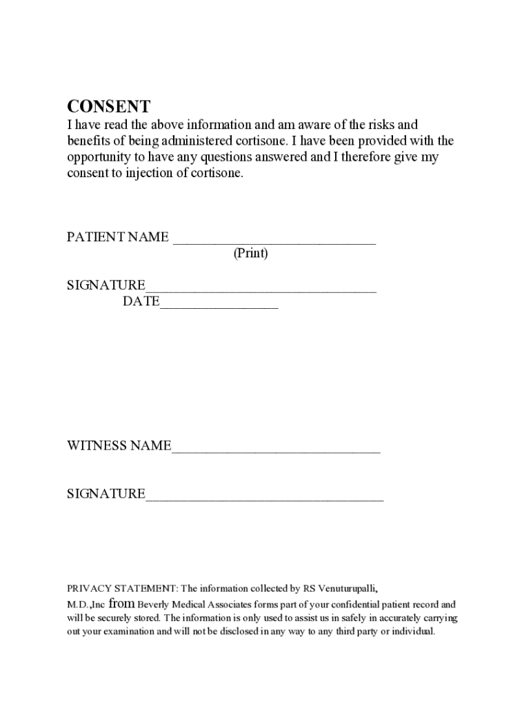 Cortisone Injection Shoulder Airport Security Form