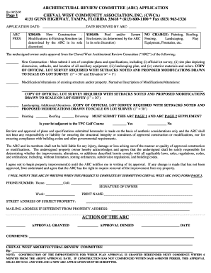 Arc Application Form