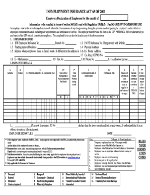 Unemployment Insurance Act 63 of Form