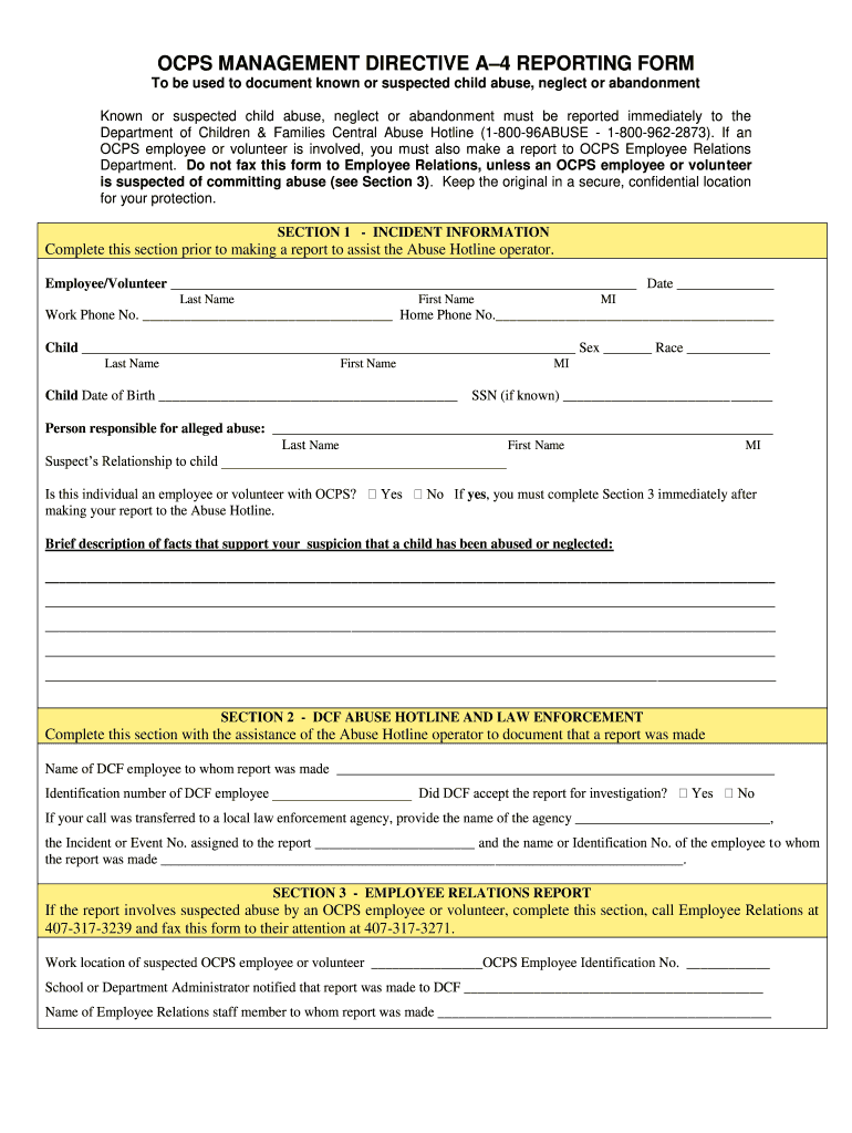 Ocps A4  Form