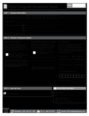 Republic Bank Form