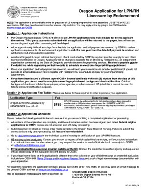Oregon Rn Application PDF  Form