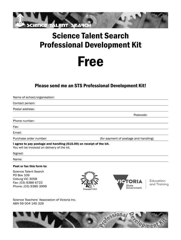 Science Talent Search  Form