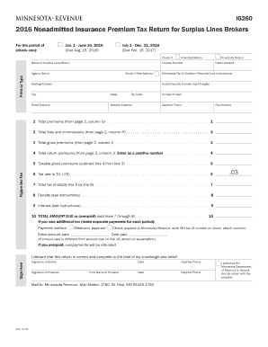  Minnesota Form Ig260 2016