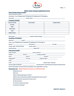 Epdcl Name Change Application Form