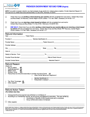  PROVIDER OVERPAYMENT REFUND FORM Draft 17Dec08 4 2016-2023