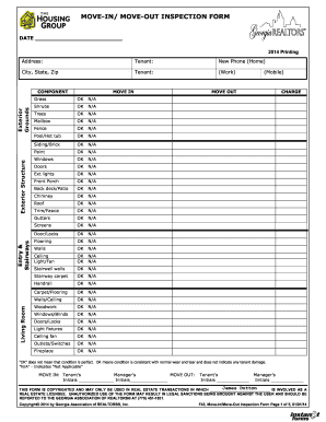 Move Out Inspection Form