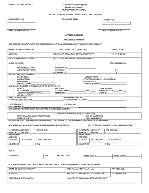 Quezon City Electrical Permit Form PDF