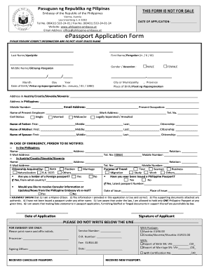 Epassport Application Form