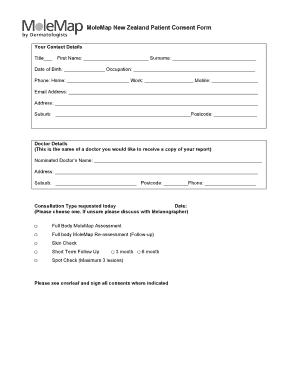 MoleMap New Zealand Patient Consent Form Molemap Co