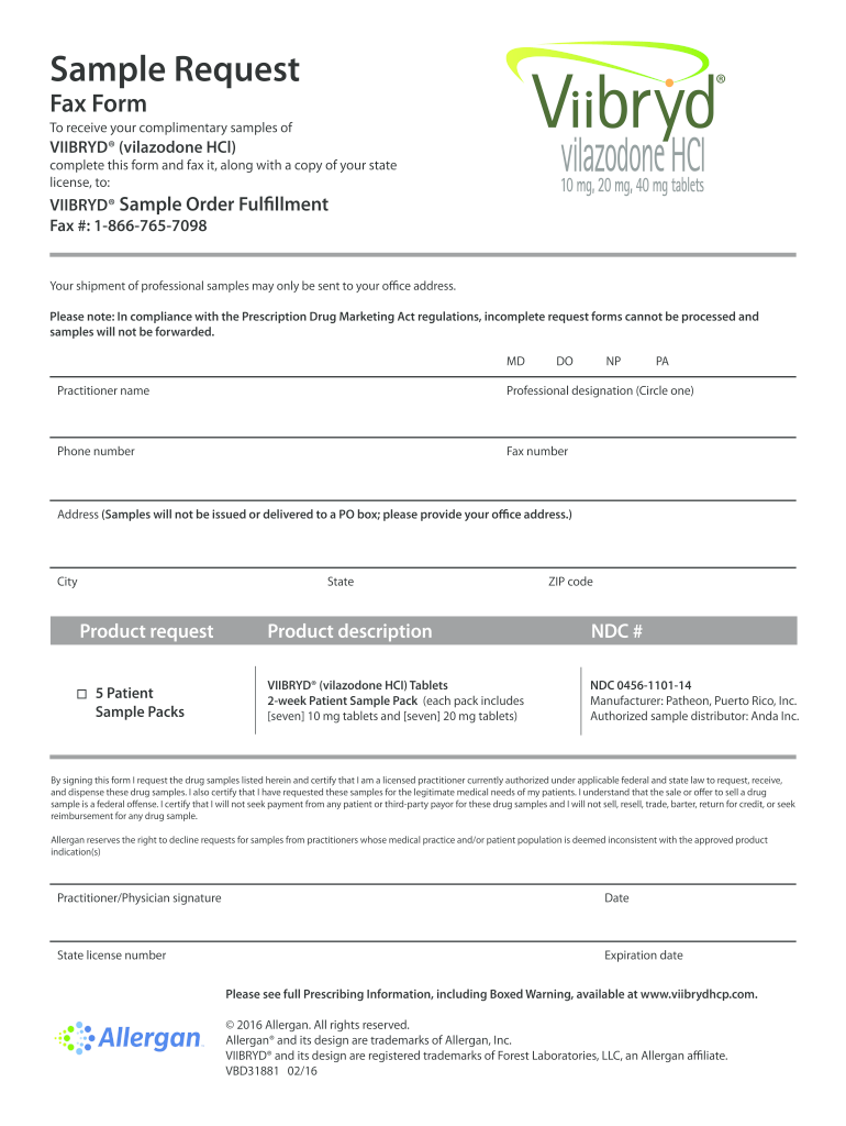  Samples for Healthcare Professionals  Form