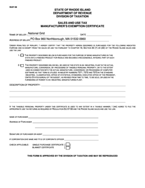 SU07 58 STATE of RHODE ISLAND DEPARTMENT of Polarismep  Form