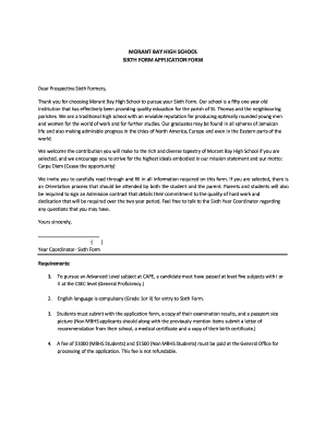 Titchfield High School Sixth Form Application
