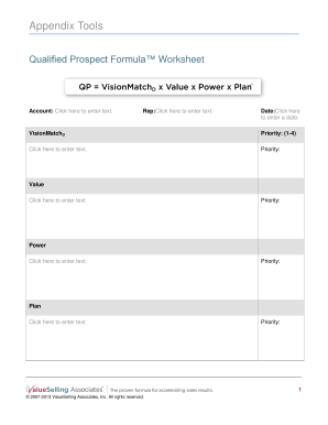 Qualified Prospect Formula