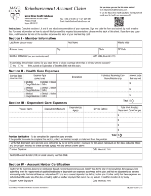 Mayo Reimbursement Account  Form