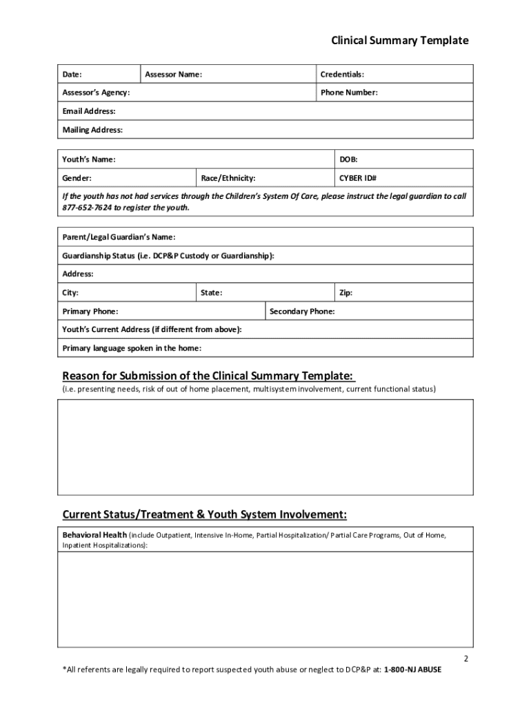 After Visit Summary Template  Form